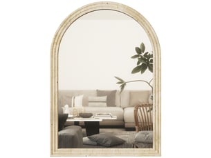 Miroir triangulaire de porte coloris beige <strong></strong> <strong></strong> - 50 cm x 44 cm
