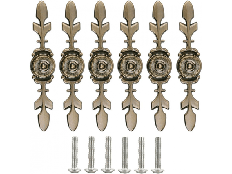  6 pièces de bouton de commode, bouton de porte, bouton de tiroir, bouton de meuble, boutons d'armoire vintage, bouton de porte vintage, boutons  - Conforama A