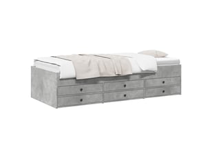 Lit simple 80x200 cm coloris gris