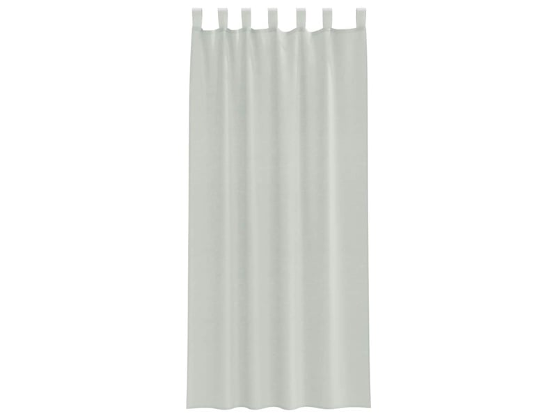  Lot de 2 rideaux en voile, voilages avec boucles gris clair 140x245 cm cf44299  - Conforama D