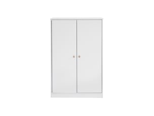 Armoire pour enfants 80x50x120cm avec 2 portes, penderie, design minimaliste moderne, gain de place, mdf, blanc