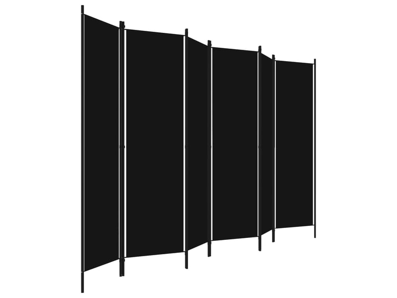  Paravent | cloison de séparation 6 panneaux noir 300x180 cm  - Conforama C