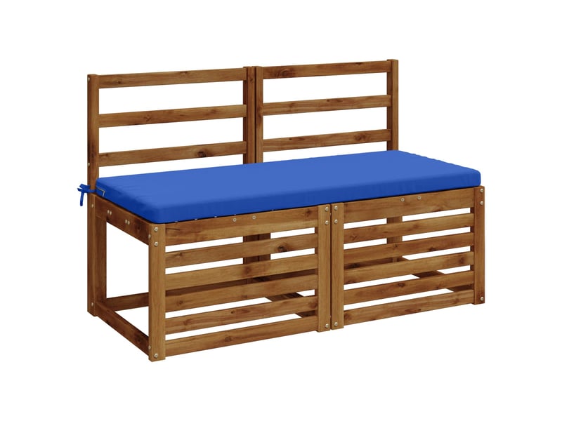  Lot de 2 coussins de banc, coussins d'assise soest 100 % polyester bleu royal cf57130  - Conforama C