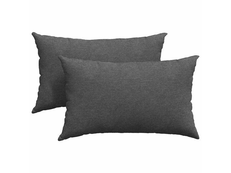 Lot de 2 coussins de canapé, coussins décoratifs gris foncé 50 x 30 cm cf59089 - Conforama A