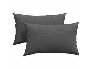 Lot de 2 coussins de canapé, coussins décoratifs gris foncé 50 x 30 cm cf59089