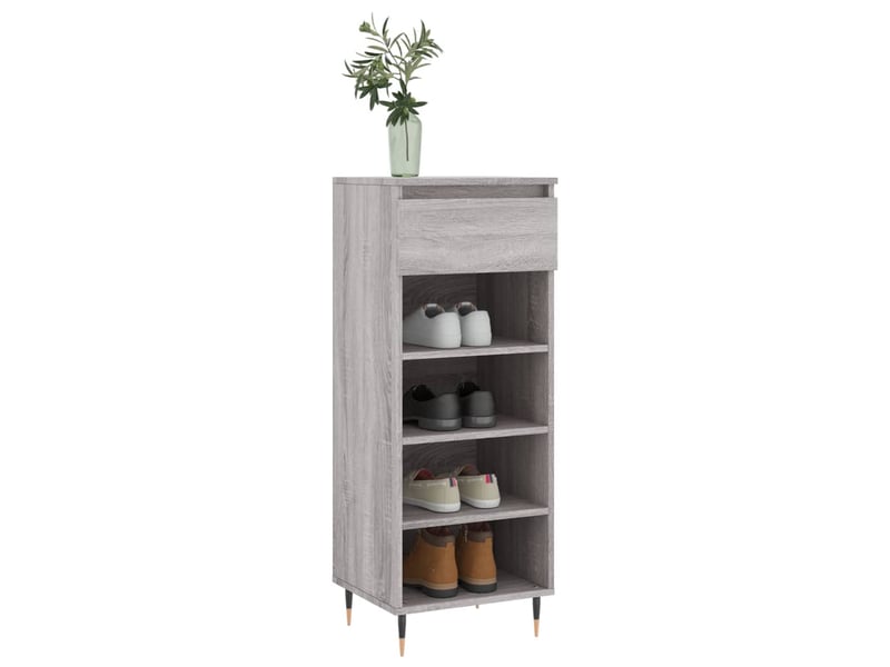  Meuble à chaussure, armoire à chaussures sonoma gris 40x36x105 cm bois d'ingénierie  - Conforama C