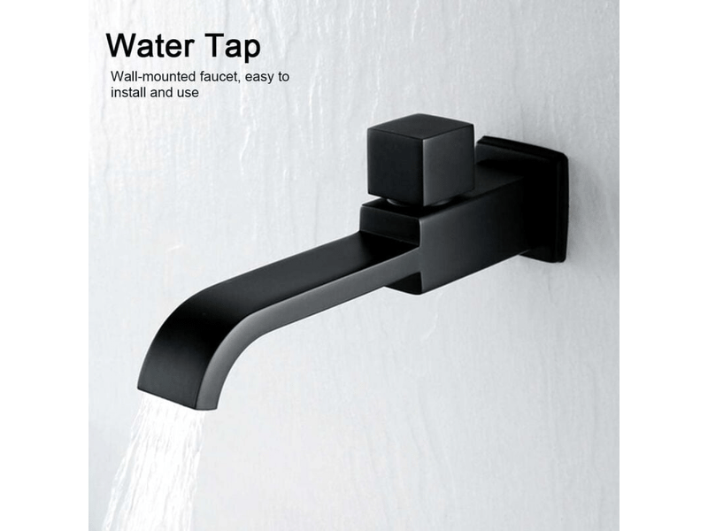  Robinet de salle de bain mural moderne en laiton g12 pour lavabo de cuisine, salle de bain, noir mat  - Conforama C