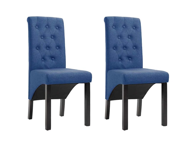 Vidaxl chaises à manger lot de 2 bleu tissu - Conforama B