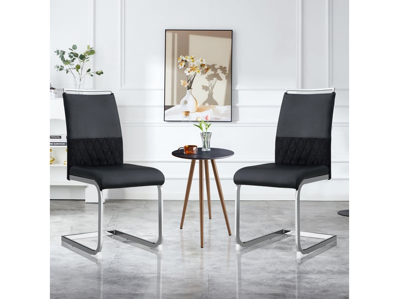  Chaise lot de 2 noir chaise noir - Conforama B