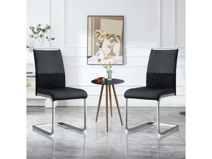 Chaise lot de 2 noir