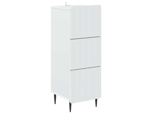 Armoire de rangement bureau, armoire à tiroirs blanc 33 x 34,5 x 92 cm bois d'ingénierie