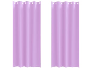 Lot de 2 rideaux occultants, rideaux black-out avec anneaux pourpre 225 x 140 cm cf44736