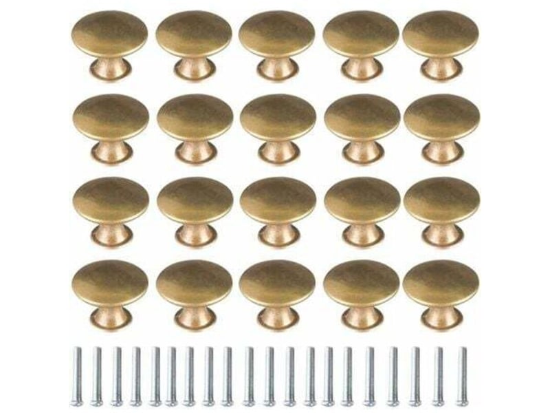  Enowelir bouton de porte laiton 20 pièces vintage laiton poignées boutons de meuble boutons porte de tiroir poignée de meuble bouton  - Conforama E