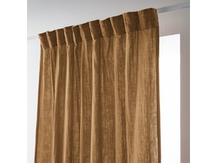 Rideau galon fronceur 140x240 cm gaze de coton camel