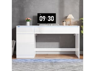 Bureau enfant Fay Lum 120 cm coloris blanc