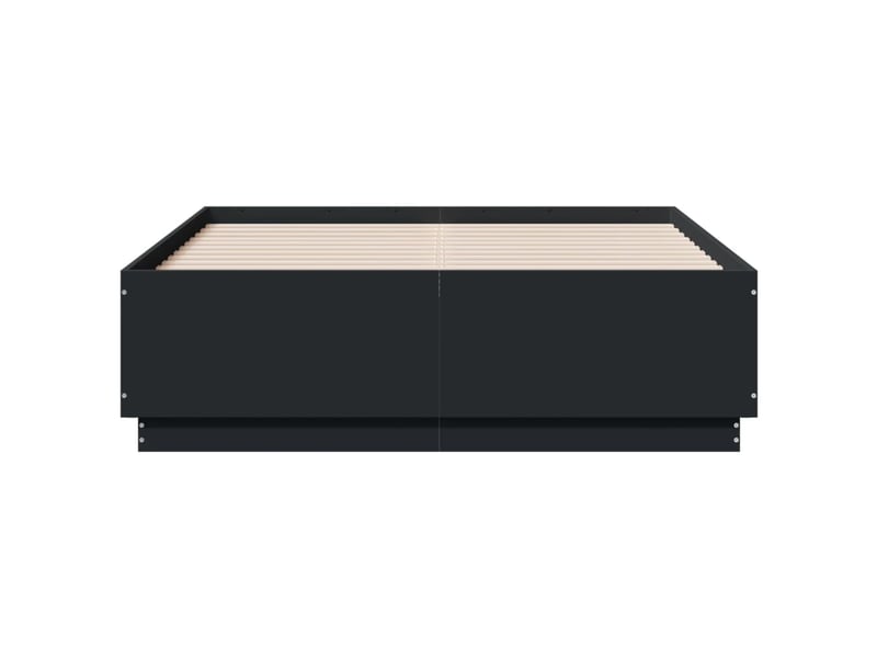  Lit double- lit adulte -  cadre de lit sans matelas noir 135x190 cm  - Conforama C