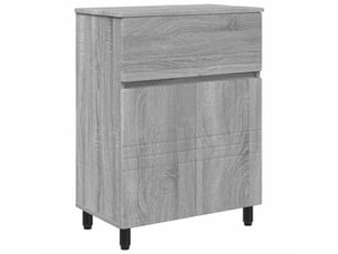 Unité de vanité de salle de bain, meuble de rangement sonoma gris 60x35x80 cm