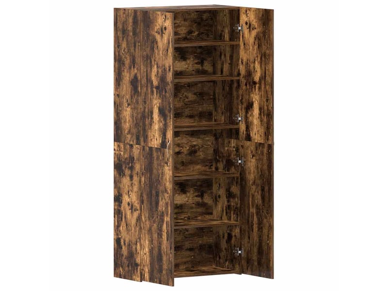 Meuble à chaussure, cabinet à chaussures 80x35.5x180 cm bois d'ingénierie shl4631 - Conforama E