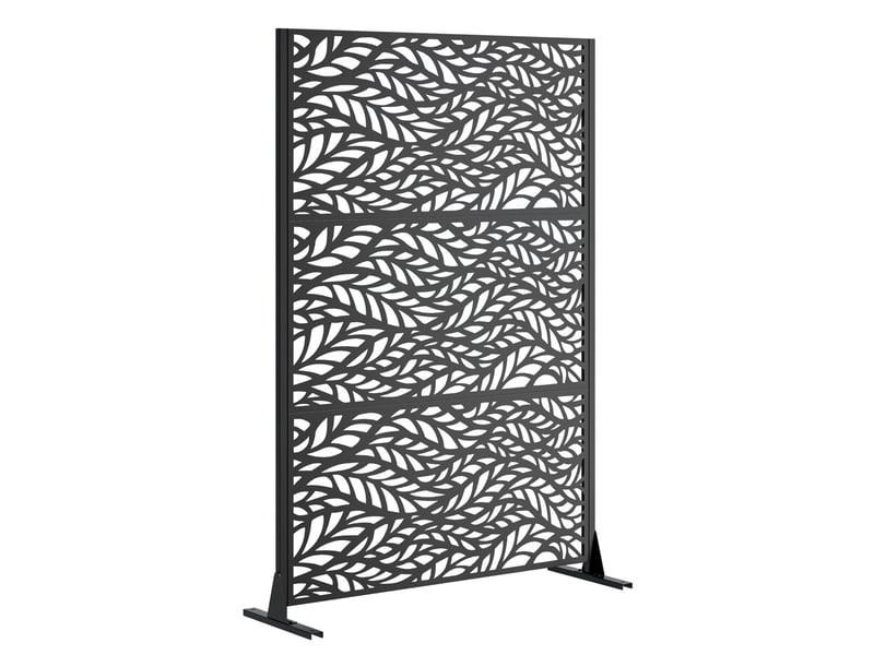  Brise-vue extérieur en métal 183 × 116 cm, panneau décoratif autoportant avec base stable  - Conforama A
