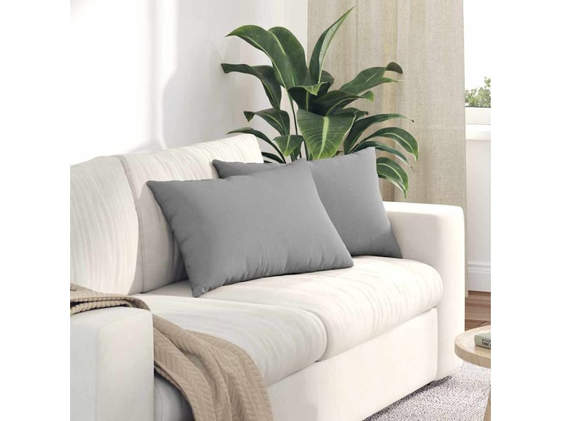  Lot de 2 coussins de canapé, coussins décoratifs tissu gris nuage 60 x 40 cm cf58881  - Conforama B
