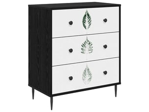 Commode 1 tiroir(s)    <strong></strong> <strong></strong> coloris noir largeur 66 cm