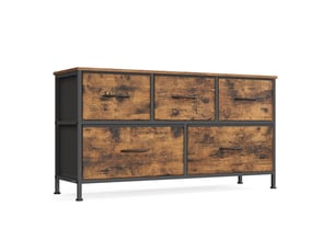 Commode 5 tiroir(s) <strong>SONGMICS</strong> <strong></strong> coloris marron largeur 98.8 cm