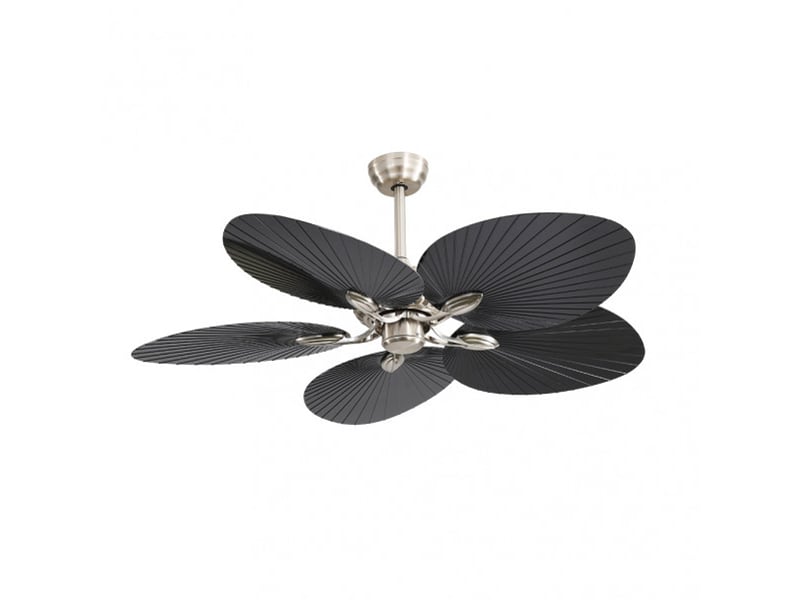  Ventilateur de plafond fabrilamp chaw dc nickelnoir 5 pales 132 cm 6 vitesses led 24 w télécommande 173291534 - Conforama D