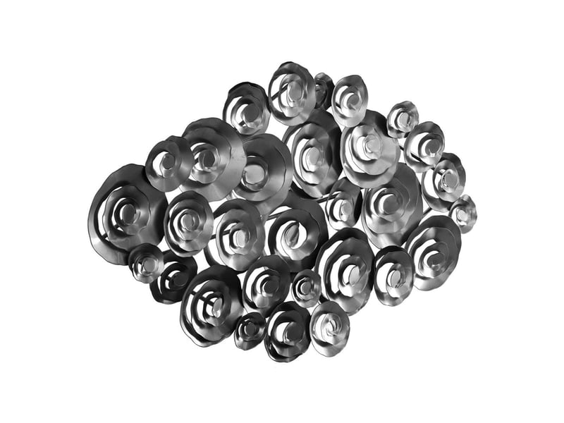  Déco murale roses en métal domizil 80cm noir  - Conforama A