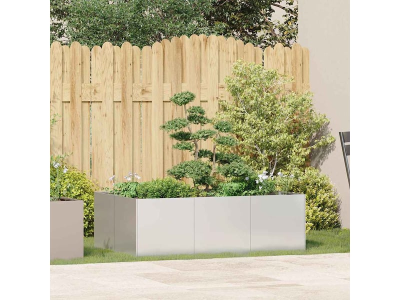  Jardinière - bac à fleurs 120x80x40 cm acier inoxydable  - Conforama C