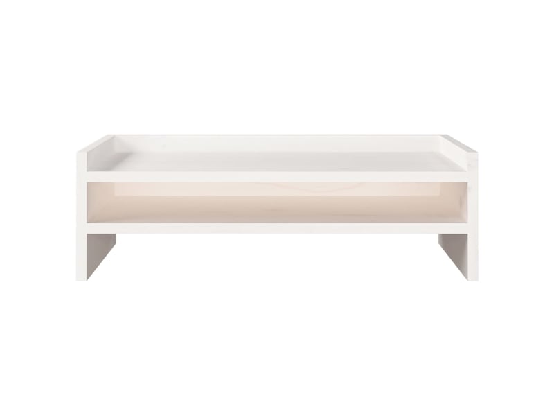  Support de moniteur 50 x 24 x 16 cm bois de pin solide blanc 02_0004422  - Conforama B