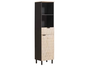 Armoire de salle de bain, cabinet de salle de bain noir et blanc 38 x 33 x 160 cm cf65121