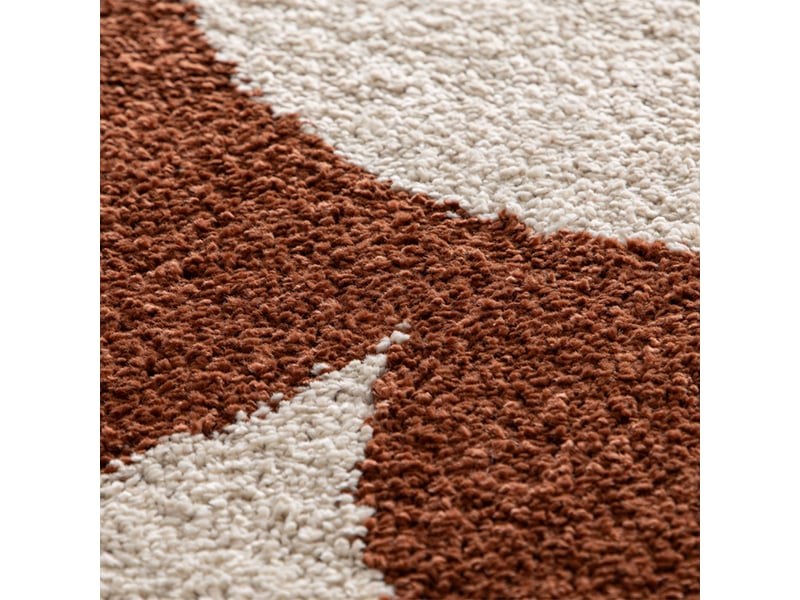  Tapis intérieur motif ronds crème et terracotta 120 x 170cm - stella  - Conforama D