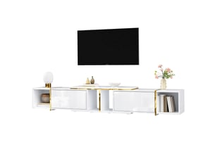 Meuble tv coloris blanc 35 cm <strong>ATELIER CONFORTIEL</strong> <strong></strong>