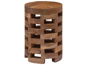 Vidaxl table de chevet en bois de teck massif design vintage table d'appoint 30x45 cm chambre