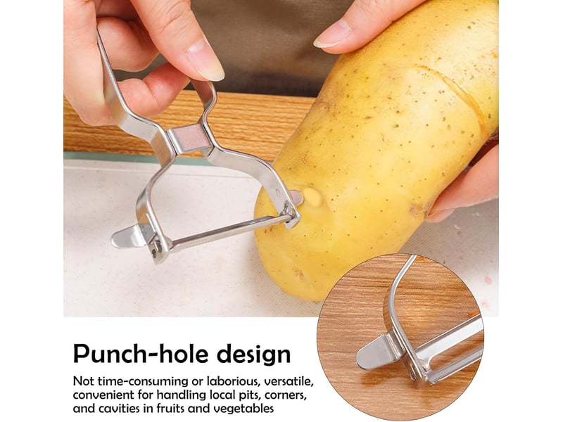 Éplucheur en y en acier inoxydable,économe pour légumes volumineux, fruits, eplucheur pomme de terre pour cuisine, lame mobile,passe au lave-vaisselle - Conforama B