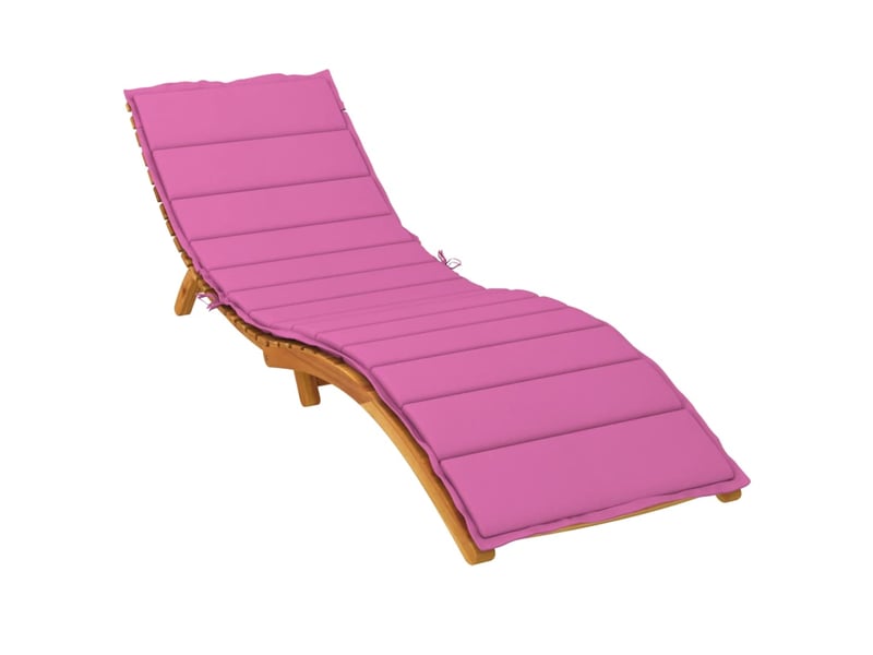 Coussin de transat, coussin pour bain de soleil tissu oxford rose 200 x 60 x 4 cm cf56244 - Conforama C