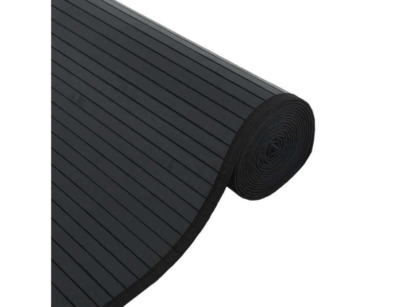 Tapis rectangulaire noir 60x500 cm bambou - comfortxl 376852 - Conforama D