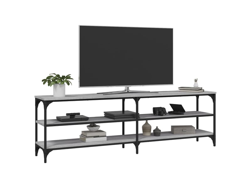  Meuble tv - banc tv - meuble de rangement sonoma gris 160x30x50 cm bois d'ingénierie  - Conforama D