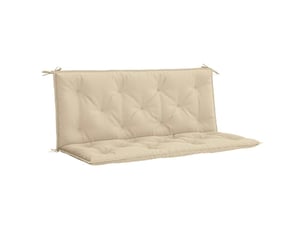 Coussin de banc de jardin, coussin d'assise beige 120x(50+50)x7 cm tissu oxford cf52651