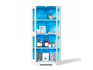 Vitrine coloris blanc 2 étagère(s) HAUSS SPOLE  - 60 cmx165 cm