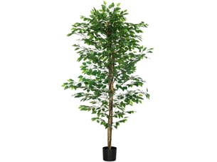 Ficus artificiel 180 cm réaliste métal vert