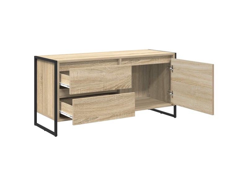  Meuble tv - banc tv - meuble de rangement 100 x 36 x 49.5 cm sonoma bois d'ingénierie  - Conforama E