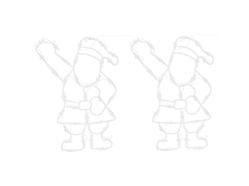  Lumières de noël silhouette du père noël 2 pcs 35 led  - Conforama E