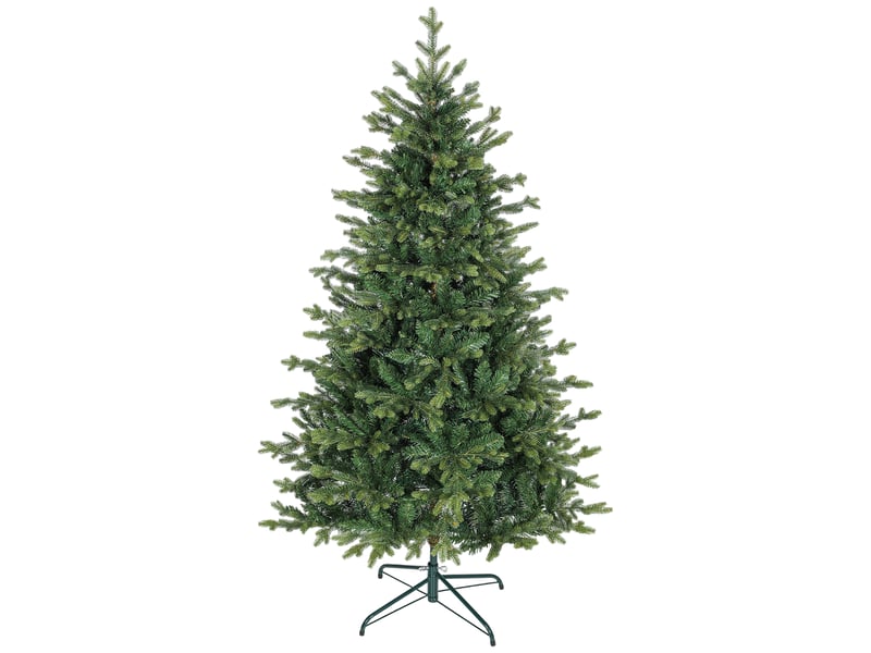  Sapin de noël artificiel de 180 cm, véritable sapin de noël avec 1660 points d'articulation sur les branches, support en métal, vert  - Conforama A