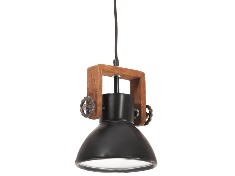  Lampe suspendue, suspension luminaire industrielle 25 w noir rond 19 cm e27  - Conforama A