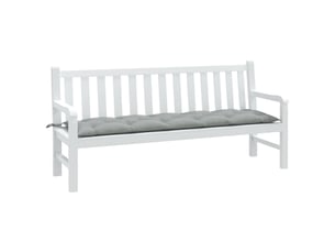 Coussin de banc de jardin, coussin d'assise gris clair mélangé 180x50x7 cm tissu cf52736