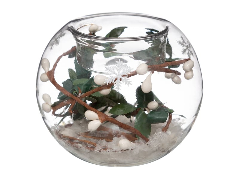  Photophore boule décoré verre  - Conforama C