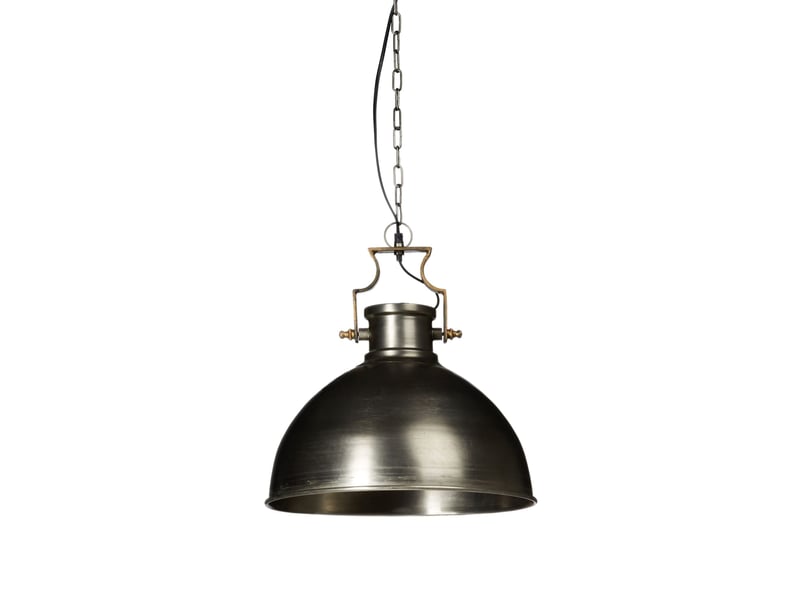  Lampe à suspension style industriel chic abat-jour cloche 30 x 30 x 20 cm en métal anthracite 13_0003243  - Conforama B