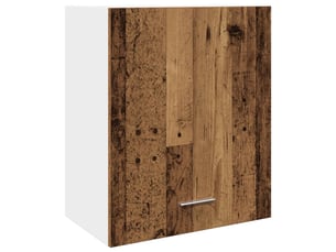 Meuble de rangement cuisine, armoire suspendue bois ancien 50x31x60cm bois d'ingénierie