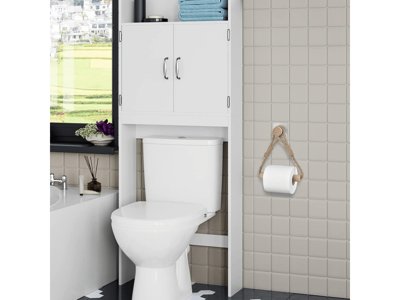  Support auto-adhésif pour porte-papier toilette, anneau porte-serviettes en corde de bois, style rustique  - Conforama E
